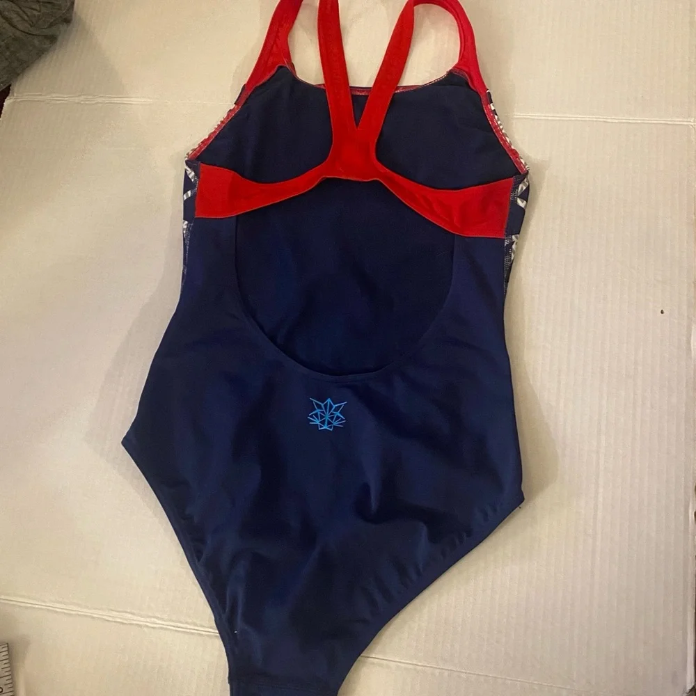 ARENA I Swimsuit One Piece Bishamon USA Swim Pro Back Maxlife Size 32 Womens